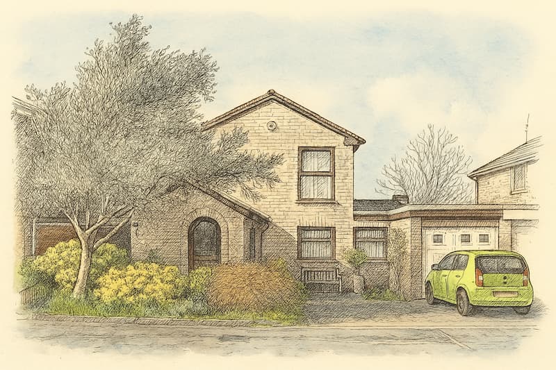 Elegant front exterior of the Barnes Green family home in Spital